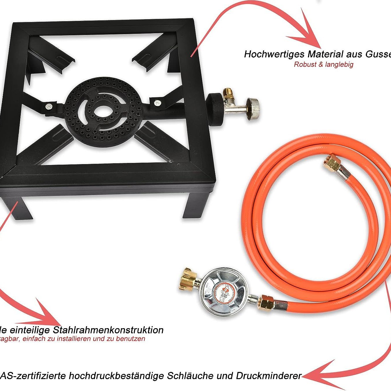 German-style stove head outdoor fire stove with pressure regulator cast iron stove German pig iron stove Amazon gas stove