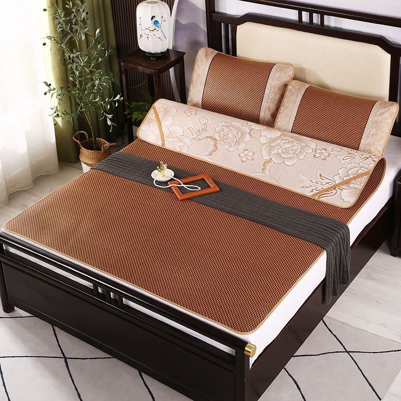 Summer double-sided summer mat rattan mat ice silk mat home sleeping naked student dormitory single straw mat winter and summer dual-use mat