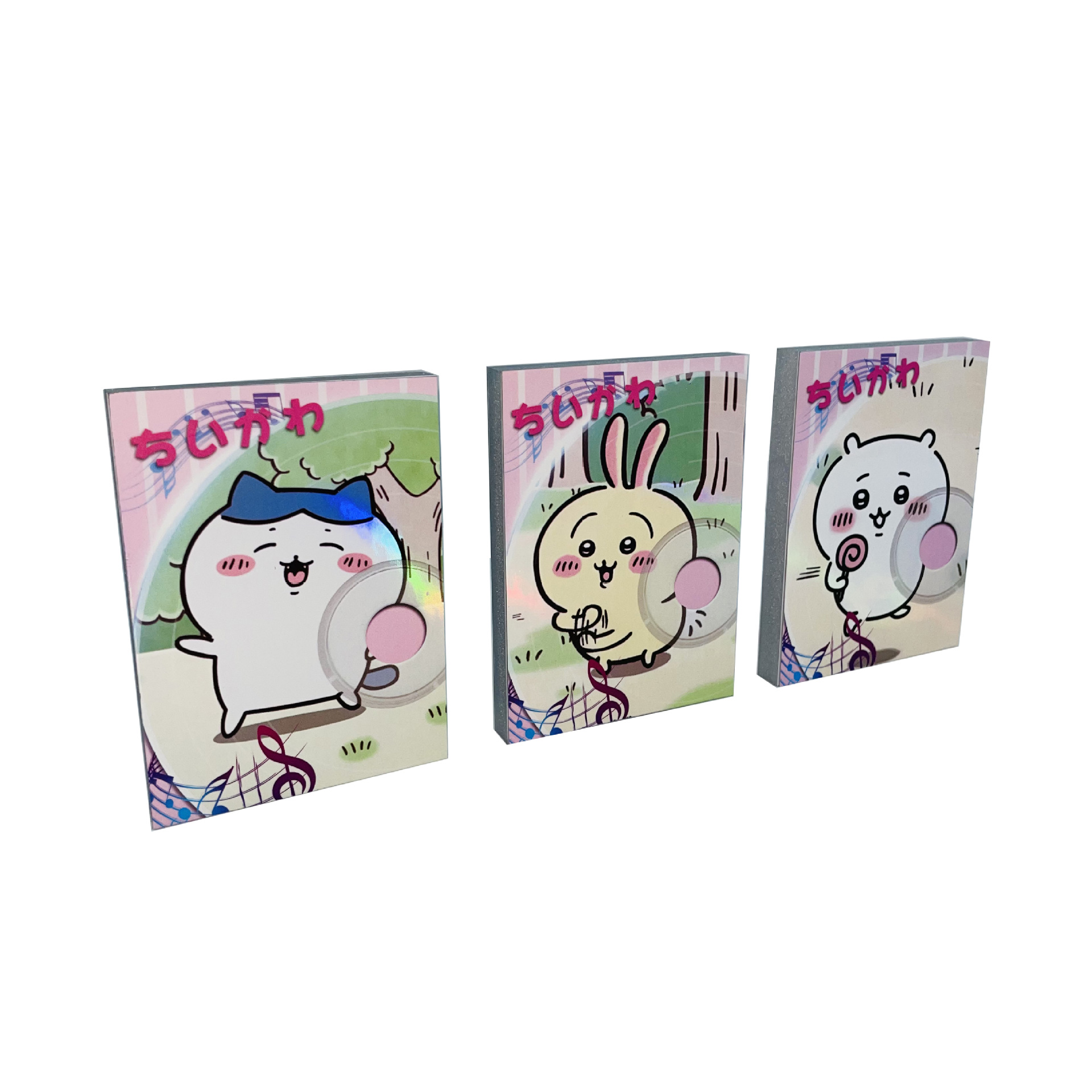 Customized Jiikawa Laser Flash Card Cute Labubu Anime Card Blind Box with Sound Card Opening Custom Printing
