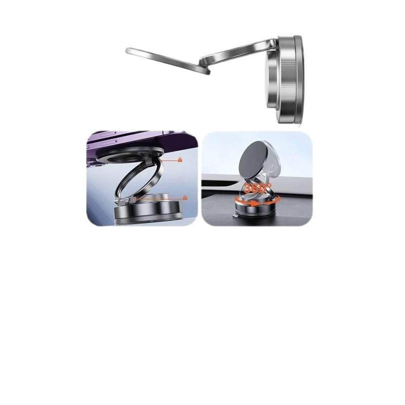 2025 Cross-Border New Car Magnetic Mobile Phone Holder Vacuum Adsorption Car Navigation Special Central Control Suction Cup Holder