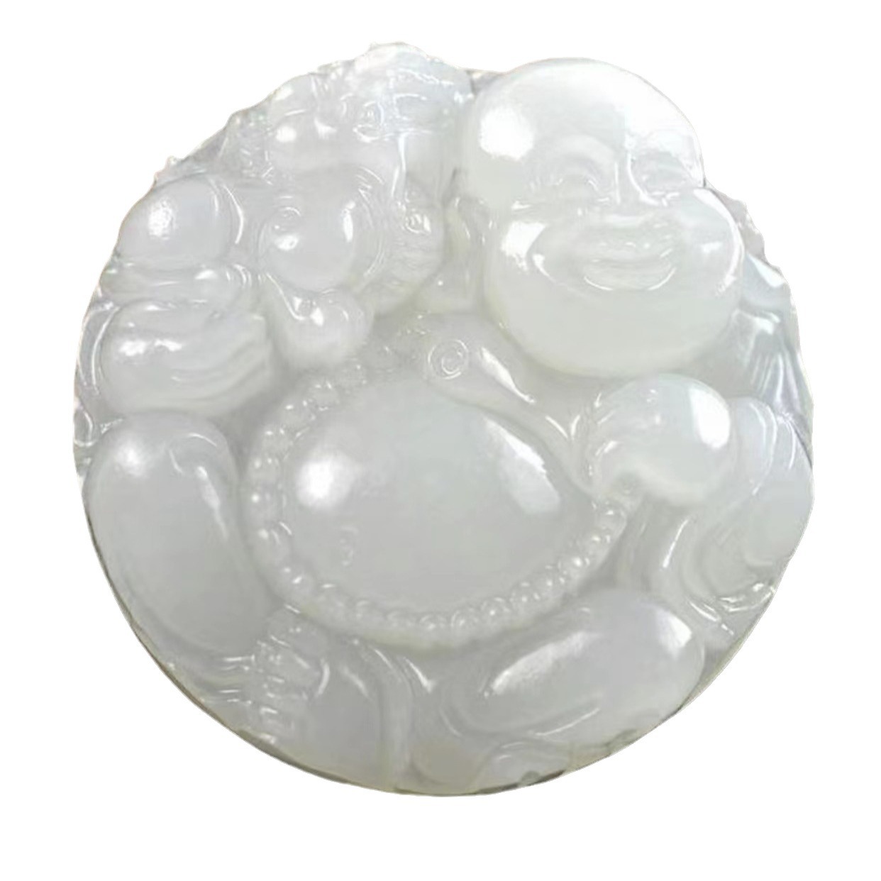 Natural White Jade Dragon and Phoenix Afghan Jade White Jade Dragon and Phoenix Jade Pendant Dragon and Phoenix Jade Jade Pendant Wholesale