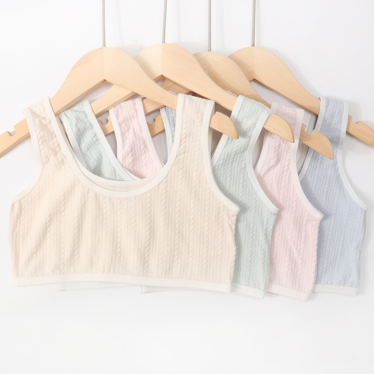 Girls' Bra Developmental New Cotton Small Vest Underwear Sling Junior High School Students Wrap Summer Bodice Children