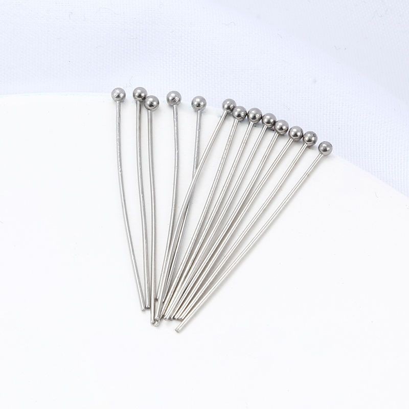 Stainless steel bead needle big head round bead needle beaded beaded DIY titanium steel ball needle golden round head needle diy jewelry accessories