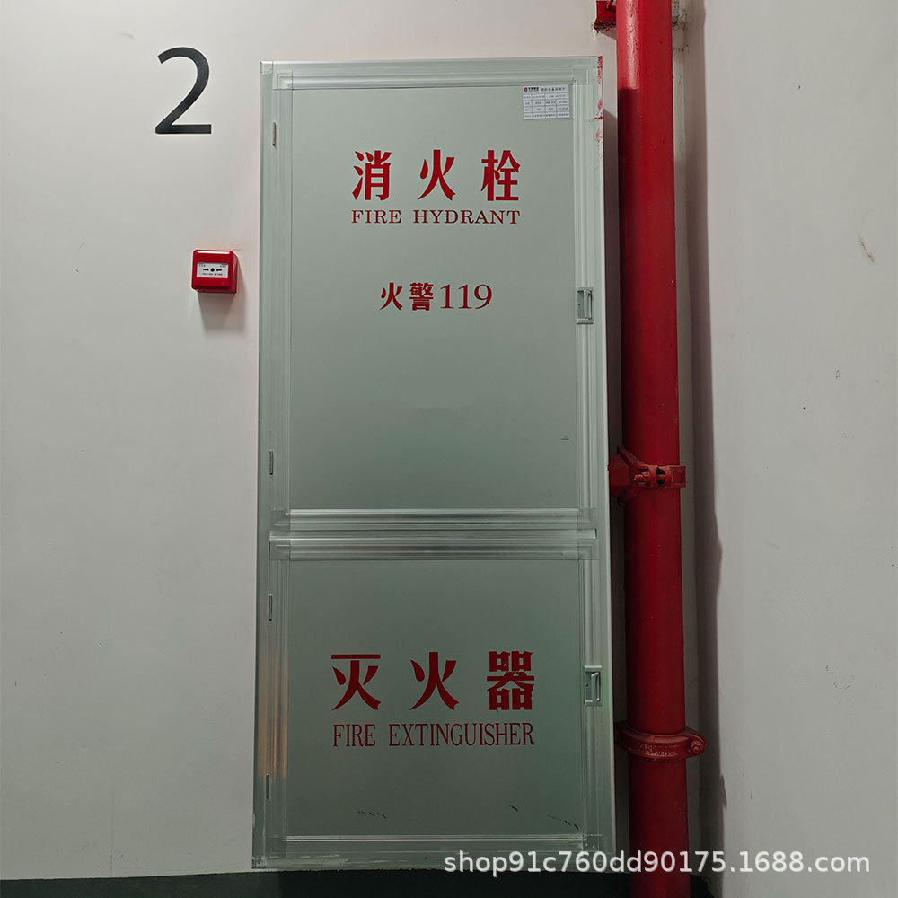 Aluminum alloy door frame fire box indoor and outdoor fire hydrant box aluminum plastic plate fire box factory aluminum alloy fire box customization