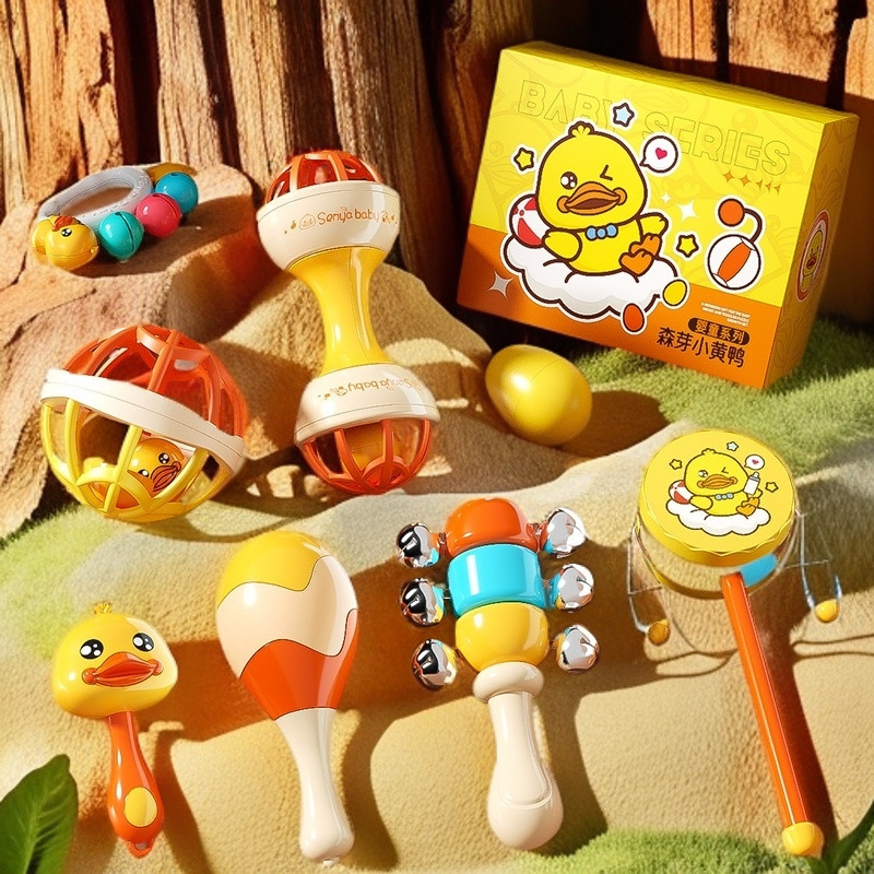 Ручной песчаный молоток игрушка для детей 0-1 год головоломка раннее обучение новорожденная погремушка барабан тренировка слуха и зрения