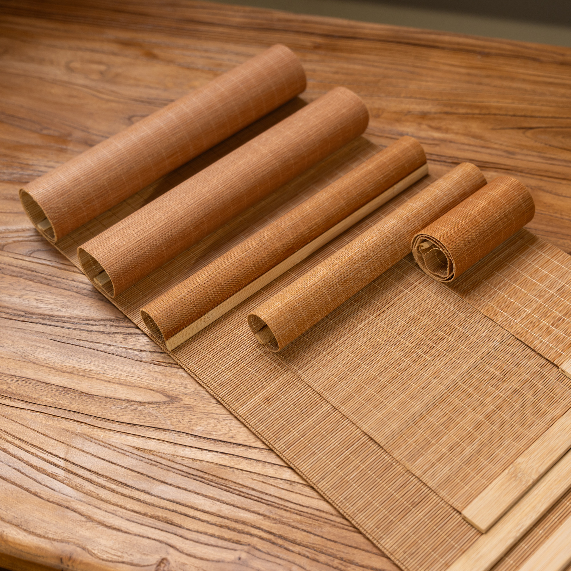 Anji Factory Direct Sales New Chinoiserie Bamboo Tea Ceremony Tea Mat Coaster Bamboo Insulation Mat Table Flag Tablecloth Tea Mat