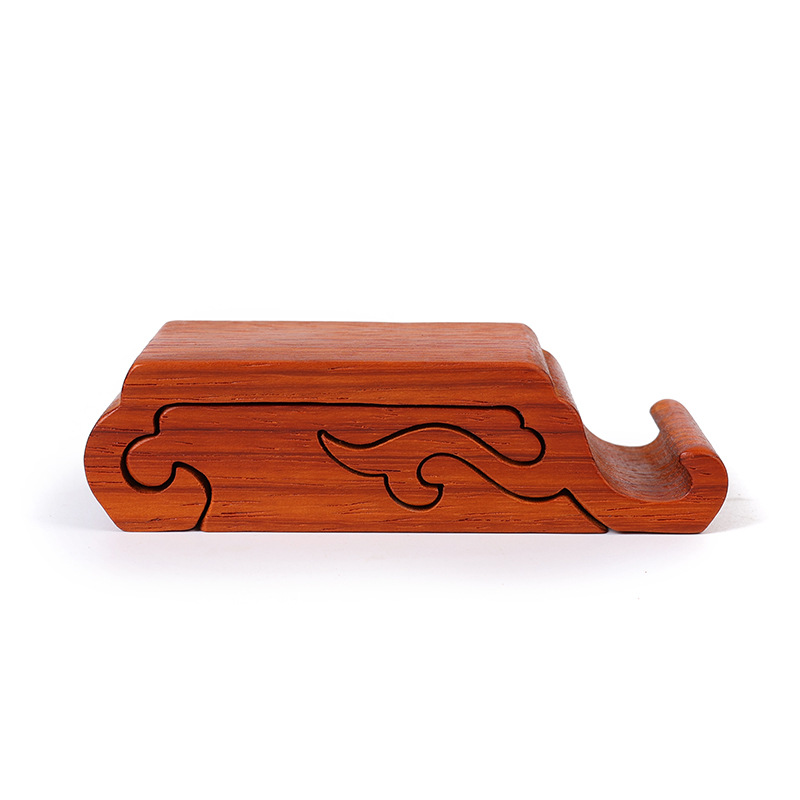 Rosewood lying elephant mobile phone base multifunctional mobile phone bracket solid wood base creative desktop mobile phone holder coaster