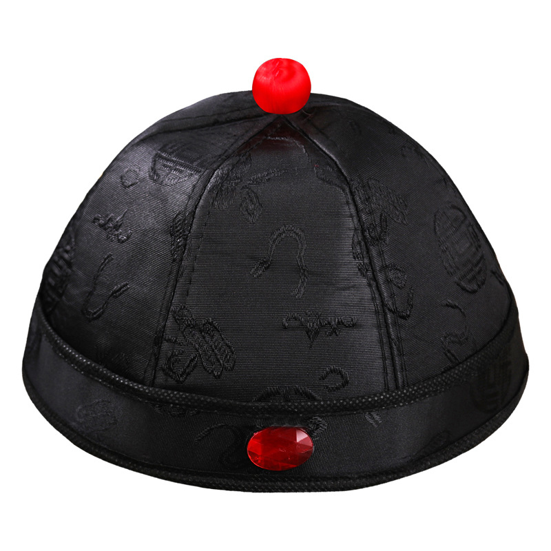 Shou hat men's melon skin hat for the elderly dead dead hat for the dead Shroud accessories for white things funeral hat for men and women