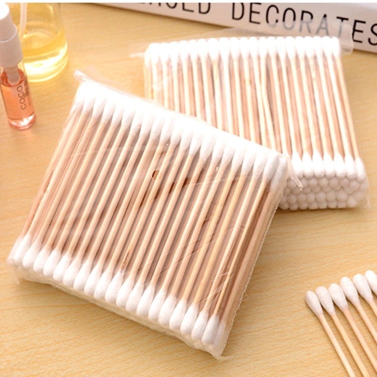 Bagged cotton swabs 30 80 100 double-headed cotton swabs makeup cleaning cotton swabs factory direct price advantage