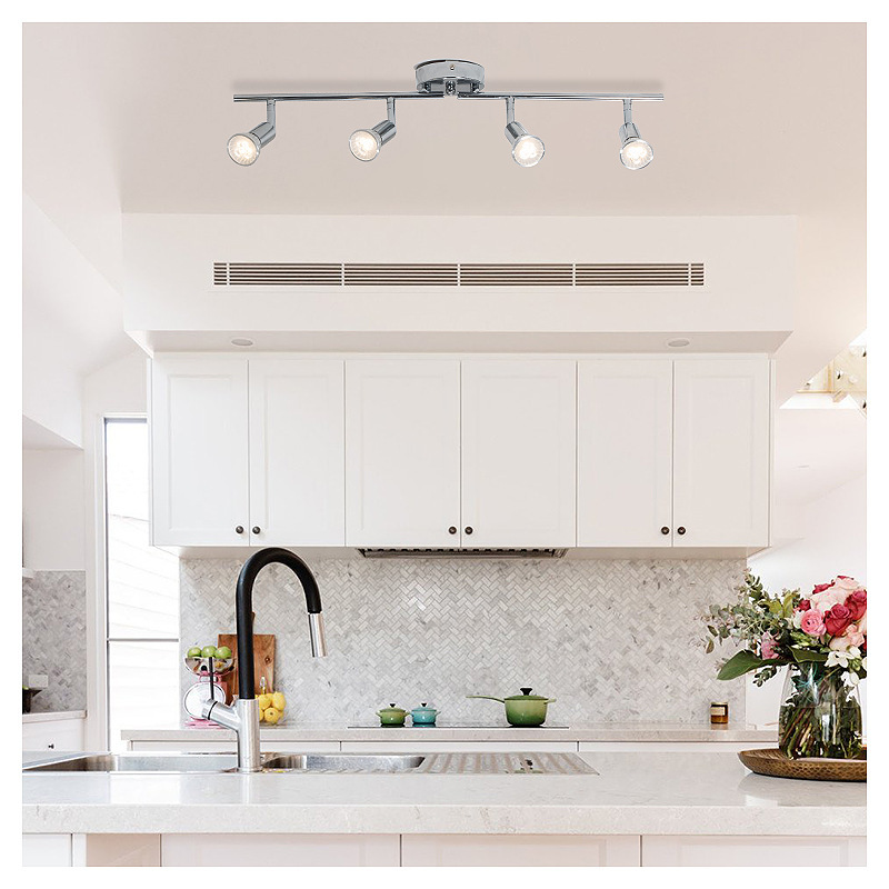 Cross-Border 4-head led spotlight ceiling spotlight exhibition hall open-mounted background wall kitchen adjustable spotlight