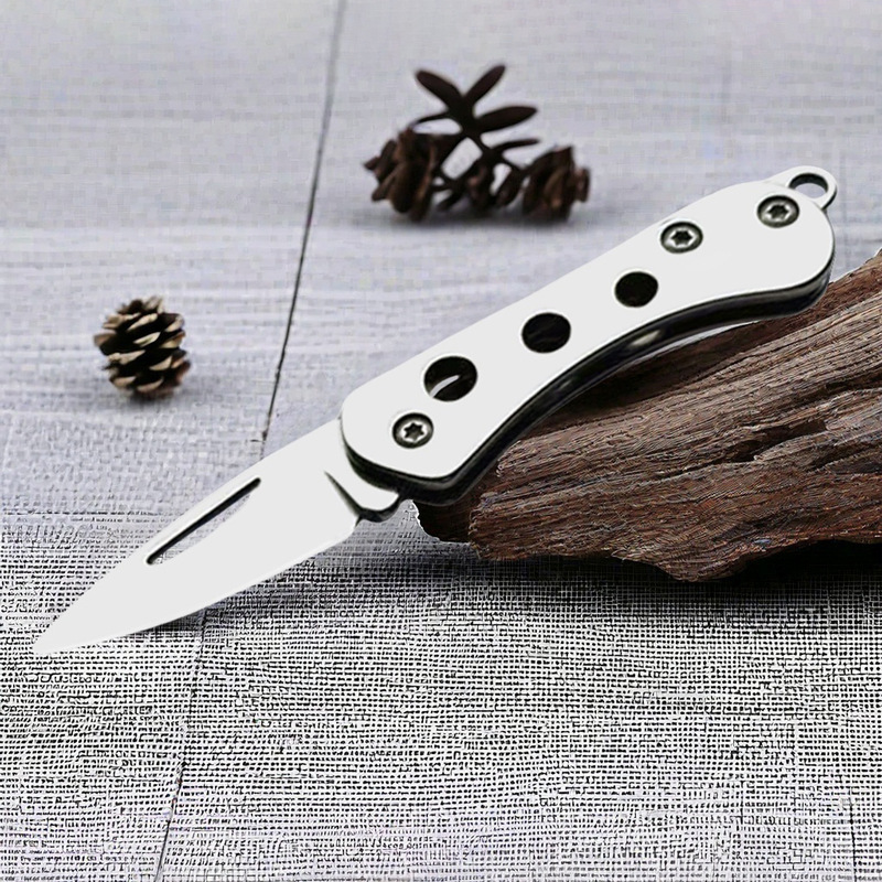 Cross-border Thickened Outdoor Folding Knife Portable Mini Express Knife Stainless Steel Camping Knife Household Fruit Knife