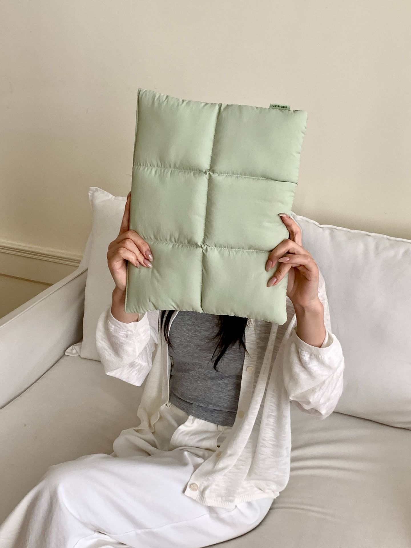 Korean Spot Cross-Border Puff Pillow Computer Bag 13inch Suitable for MacBook Liner Bag Bubble Wrap Cosmetics Bag