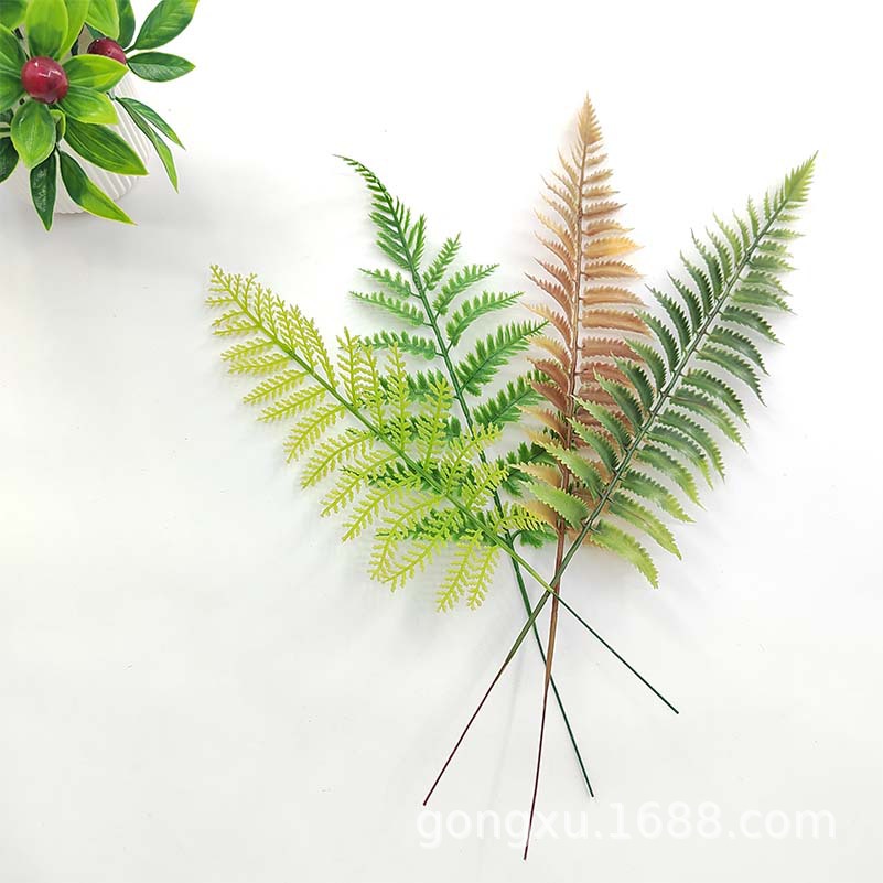 Свадебная цветочная композиция с листьями, искусственный папоротник, декор для ландшафта, большая листва папоротника