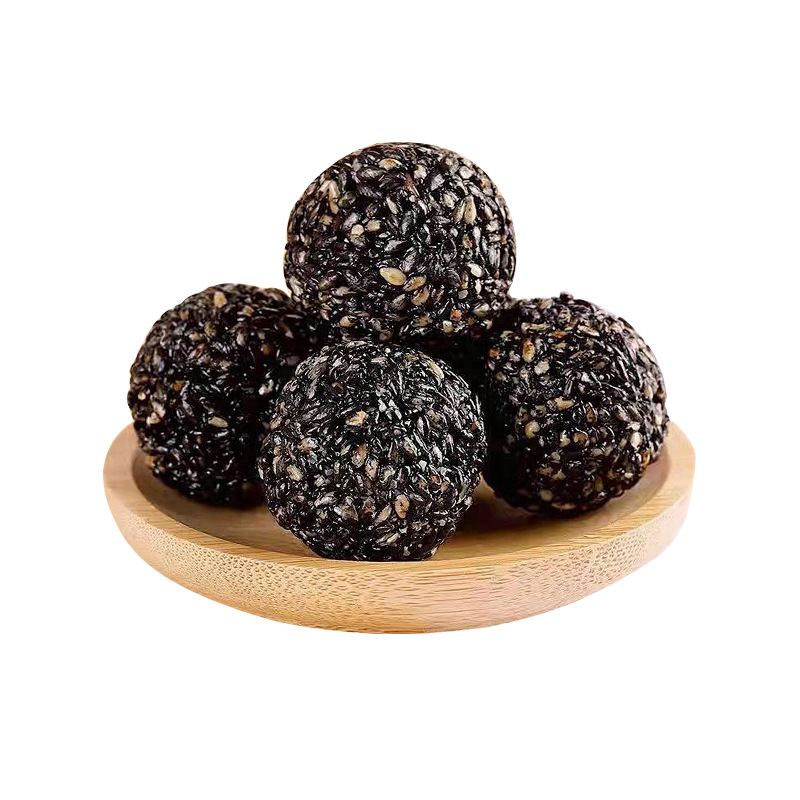 Wuzhen Black Sesame Pills Custom-Made Sesame Balls Wuzhen Eight-Treasure Pills Bazhen Pills Snacks Health Pills Manufacturer Custom Wholesale