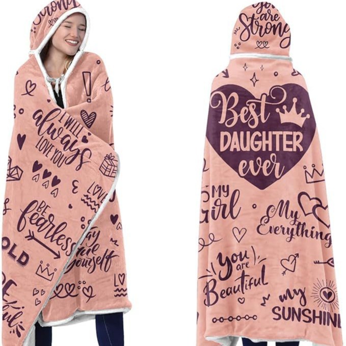 Фабричное прямое предложение: шерповый шерстяной одеяло-hoodie, подарок на Рождество для родственников