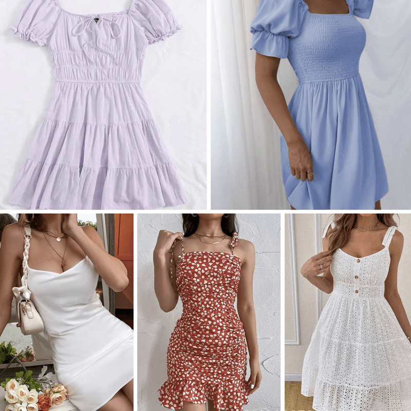 Shein Miscellaneous Foreign Trade Tops, Vests, Camisole Dresses, Suits, Miscellaneous Women's Clothing, Foreign Trade Miscellaneous High-Waisted Items