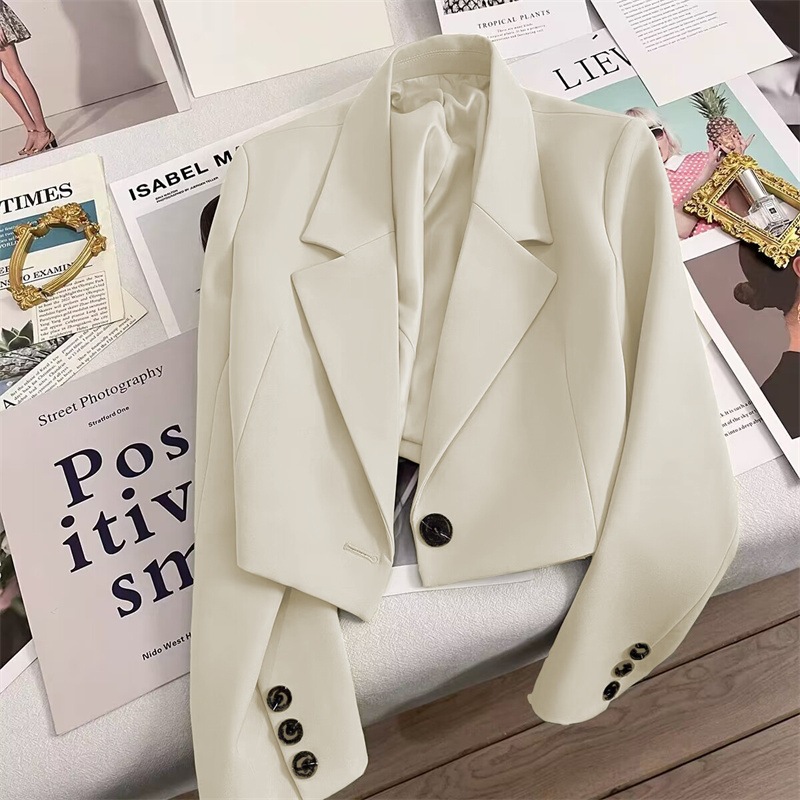 Short Blazer for Women 2025 Spring and Autum New Style Small High-End Design Versatile Cross-Border Suit Jacket