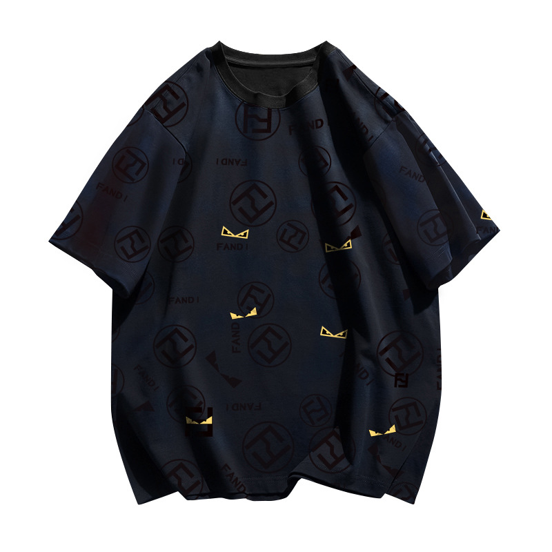 RT0514 Short Sleeve-RDK0914 Shorts Black Bottom F Eyes Short Sleeve Shorts Versatile Casual suit