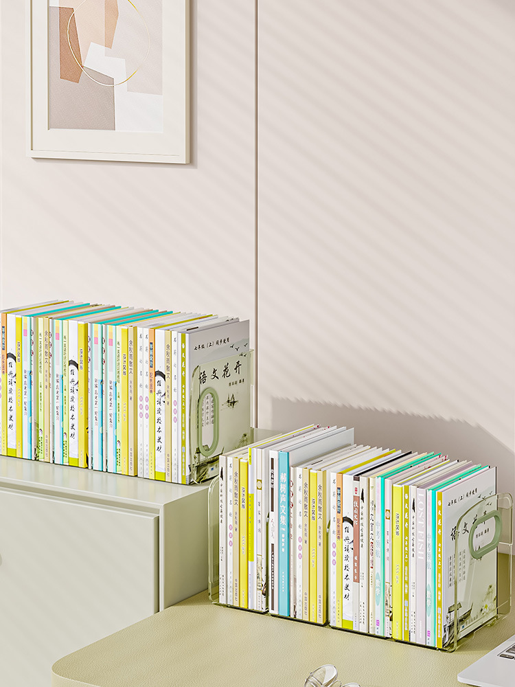 File Rack Thickened Triple Four-Part File Frame Desktop Storage Box Archive Information Book Storage Rack Book Stand