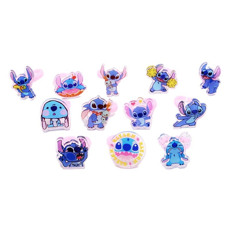 Children's Ring Star Baby Anime Stitch Baby Alien Dog Ultraman Ring Cross Border Bulk Toy Gift