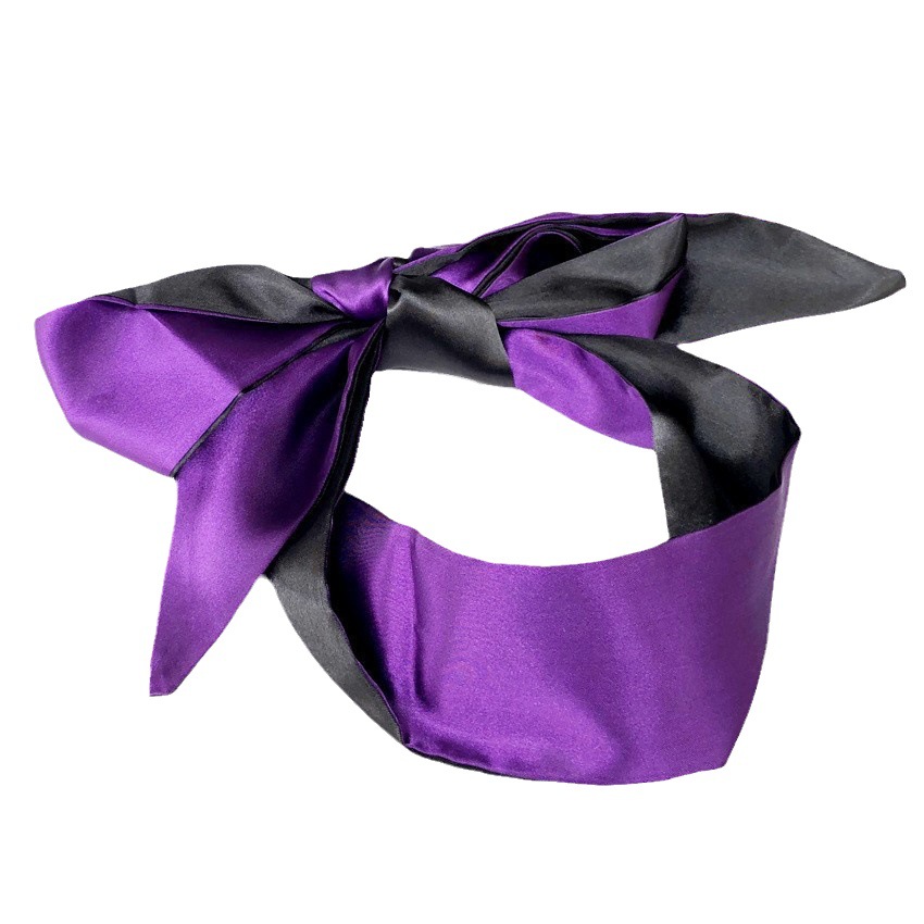 Cross-border imitation silk colored adult flirting and fun eye mask stage props bow hand strap light SM opaque