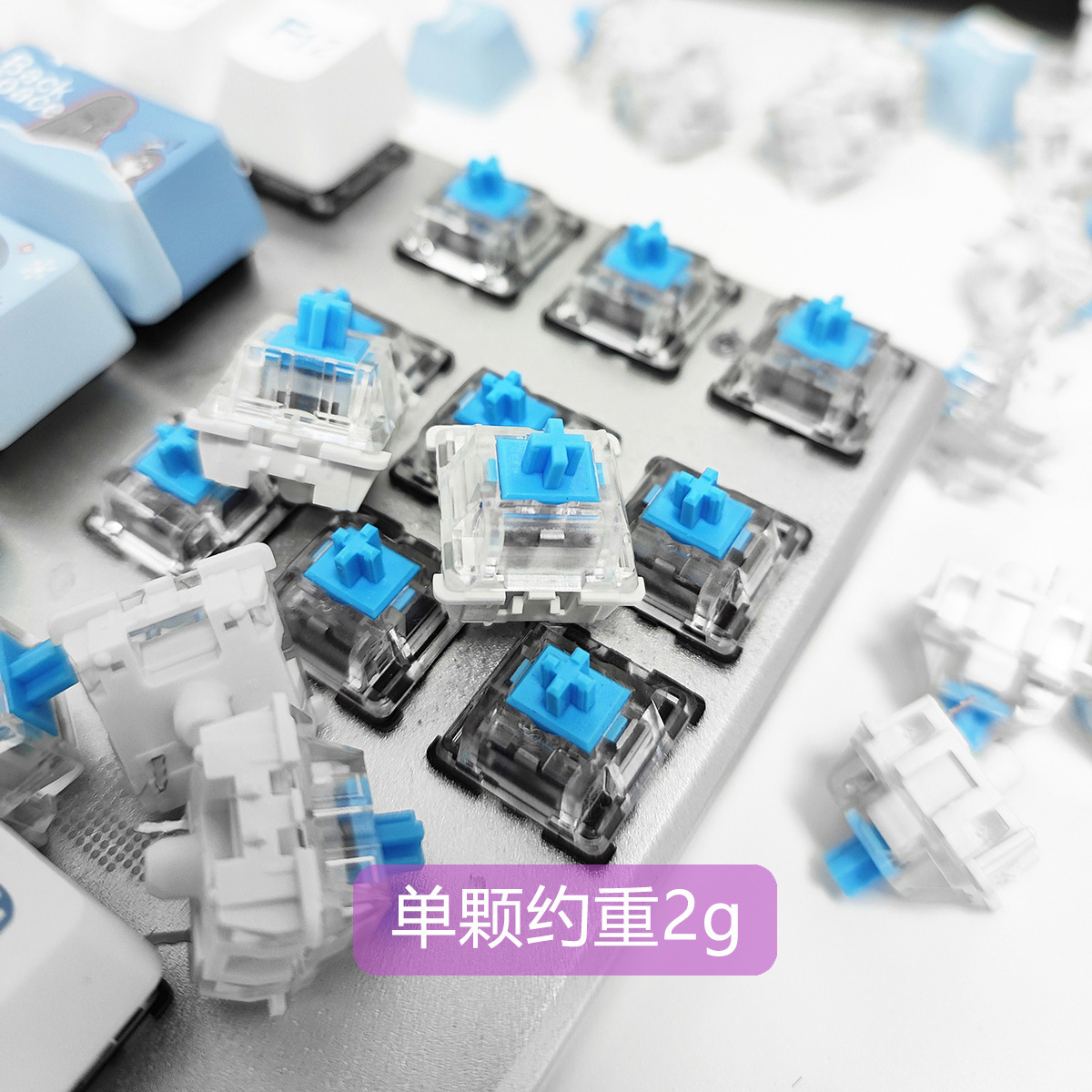 Mechanical Keyboard Green Axis Can Be DIY with Various Gram Weight Axis 150g, 300g, Etc. and Various Color Matching Axis Body