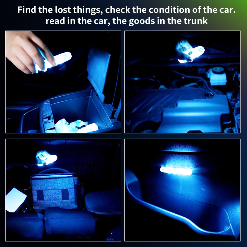 Car touch light car reading light colorful car USB rhythm voice control headlamp trunk LED lighting
