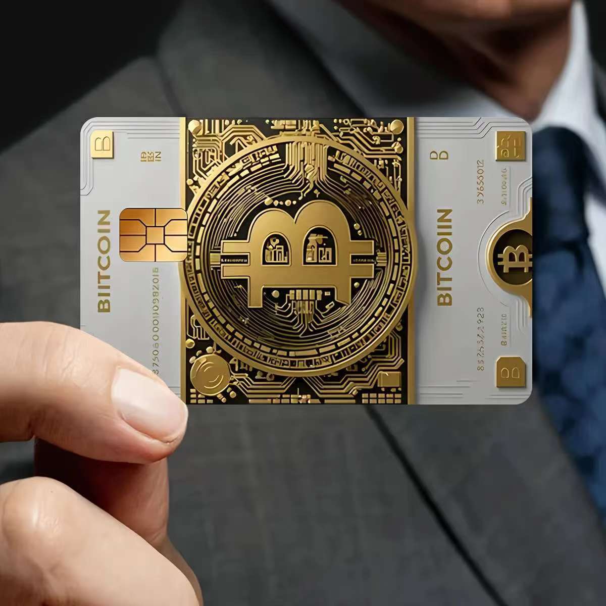 Amazon 2025 New Coin Gold Bitcoin Series Decorative Credit Card Skin Protection Sticker Card Sticker Creative