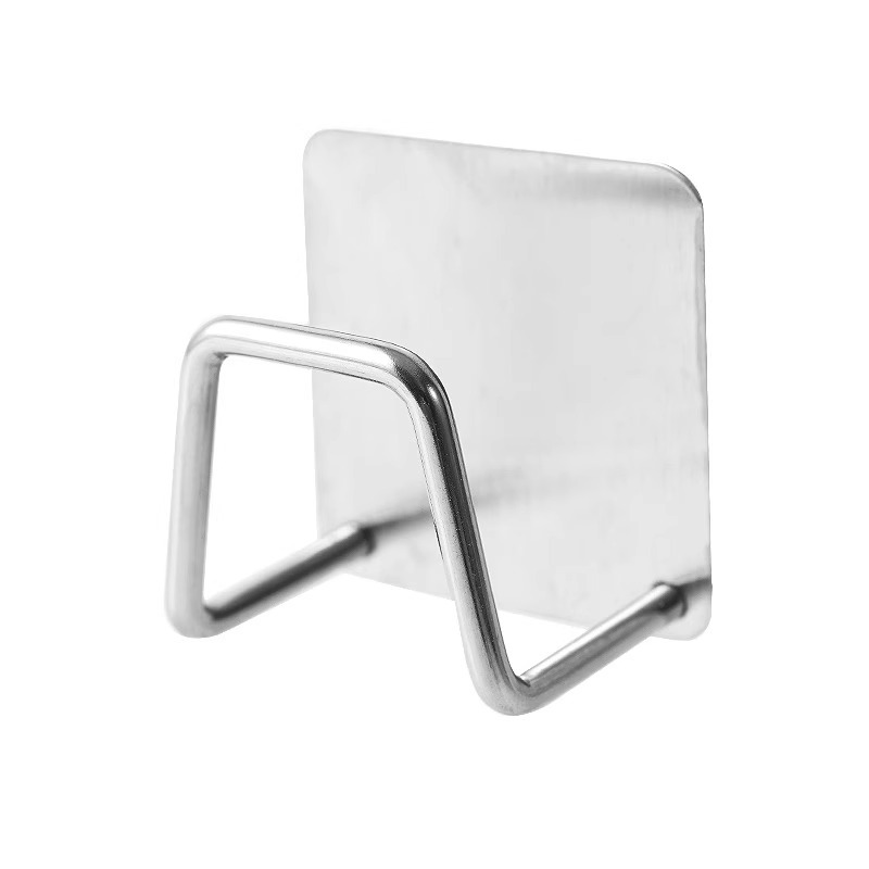 Stainless steel sponge draining rack punch-free kitchen sink cover pot cover storage wall-mounted cloth storage rack household