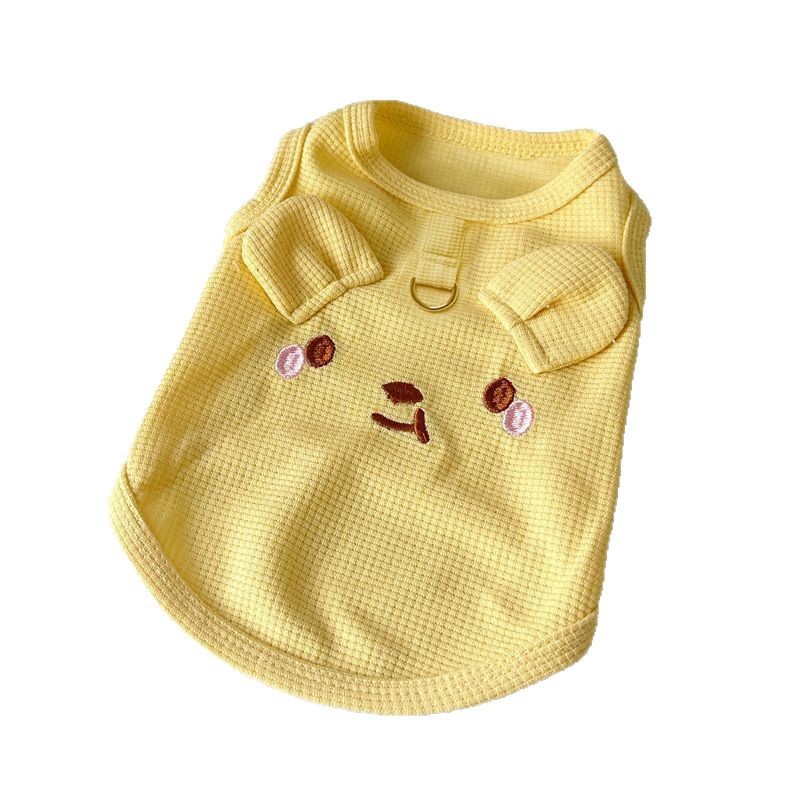 Spring and summer new Japanese and Korean style pet cat cat dog dog cat clothes Teddy Bixiong VIP towable waffle vest