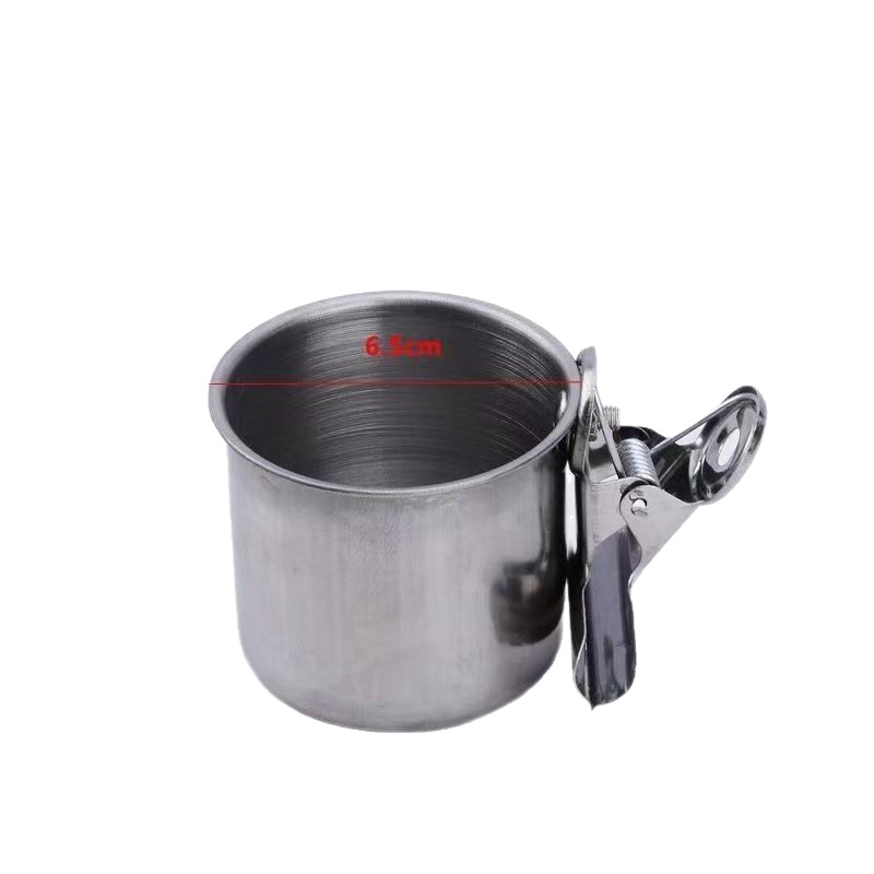 Stainless Steel Food Cup Feeder Bird Feeder Xuanfeng Peony Budgie Food Bowl Food Basin Food Box Drinking Water Bird Cage Accessories