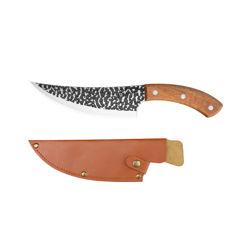 Hand-Forged Boning Knife 6inch Commercial Peeling Knife Special Sharp Knife for Cutting Outdoor Scimitar Butchering Knife