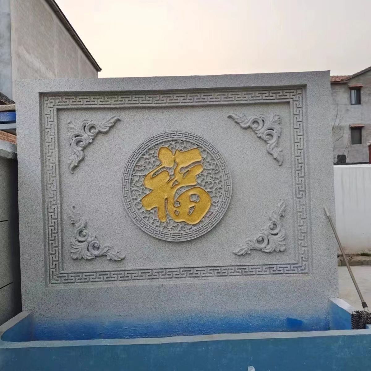 Exterior Wall Decorative Relief European Rectangular Carved Panel Eps Exterior Wall Relief Anti-Stone Carving Finished Product