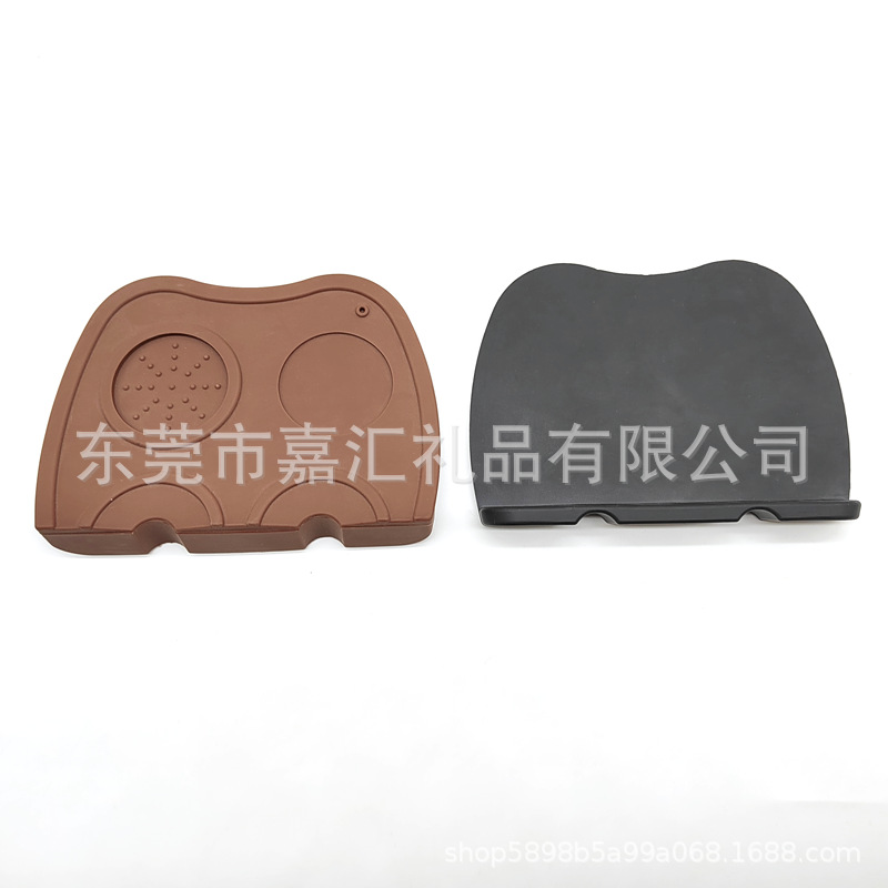 Factory Direct Sales Spot Amazon Silicone Black Coffee Pressed Powder Pad Non-Slip Corner Pad Powder Hammer Pad Milk Tea Pad