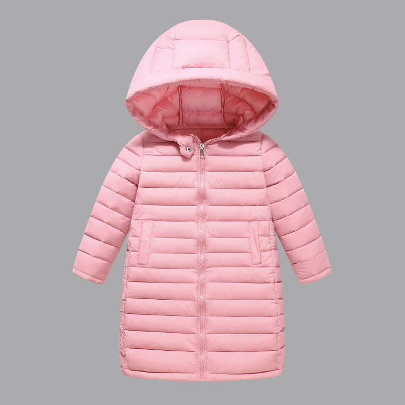 Girls' Thickeneded Cotton Outwears 2025 New Cotton Outwears Boys' Cotton-Padded Jackets Medium and Large Kidsren's Over-The-Knee Mid-Length Outwears Kidsren's Winter Clothing