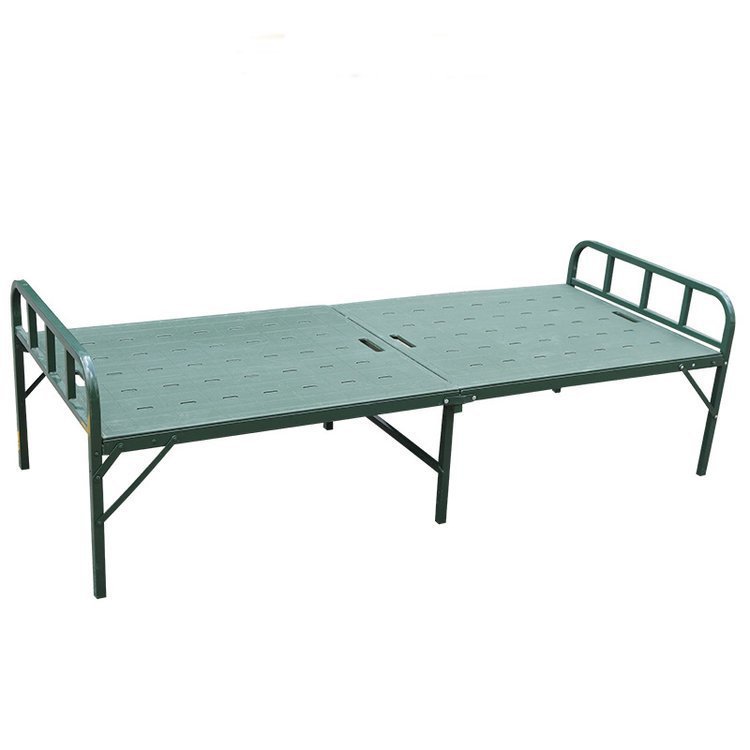 Zhuoheng Civil Affairs Disaster Relief Emergency Bed Green 80% off Injection Molded Single Bed Portable Simple Steel Plastic Bed