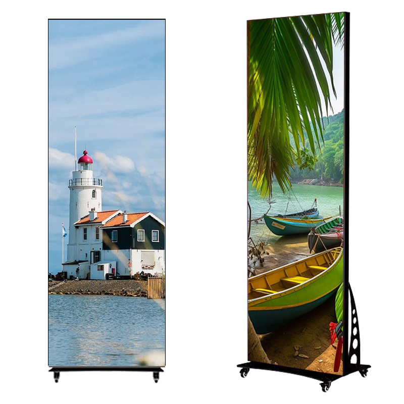 P2.5 Indoor Full-Color Vertical Foldableing Poster Screen Led Indoor Shopping Mall High-Definition Mobile Billboard