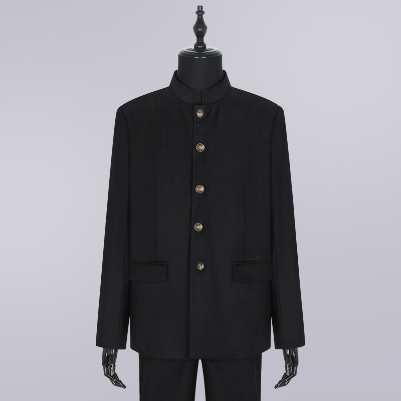 Autumn and winter hot-blooded college animation dk uniform men's stand-up collar suit suit Chinese tunic suit student class uniform double-breasted suit