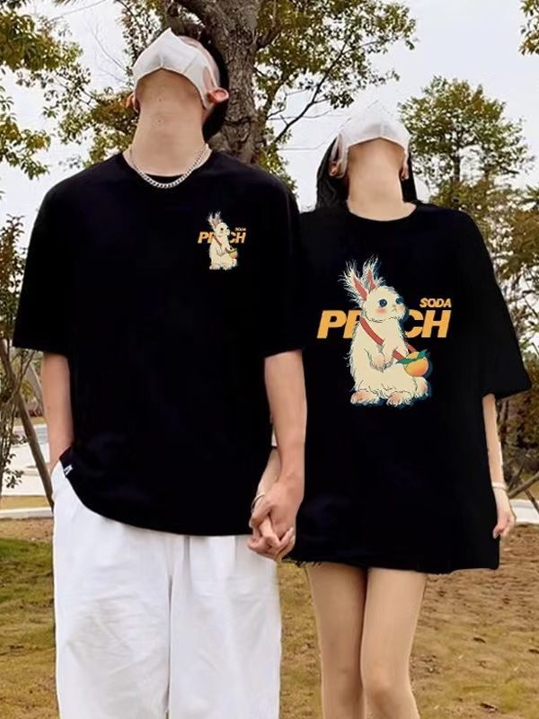 Не такие же специальные летние наряды для влюбленных, полус короткий рукав, высококачественная футболка, мужская и женская, новая летняя коллекция 2025 года