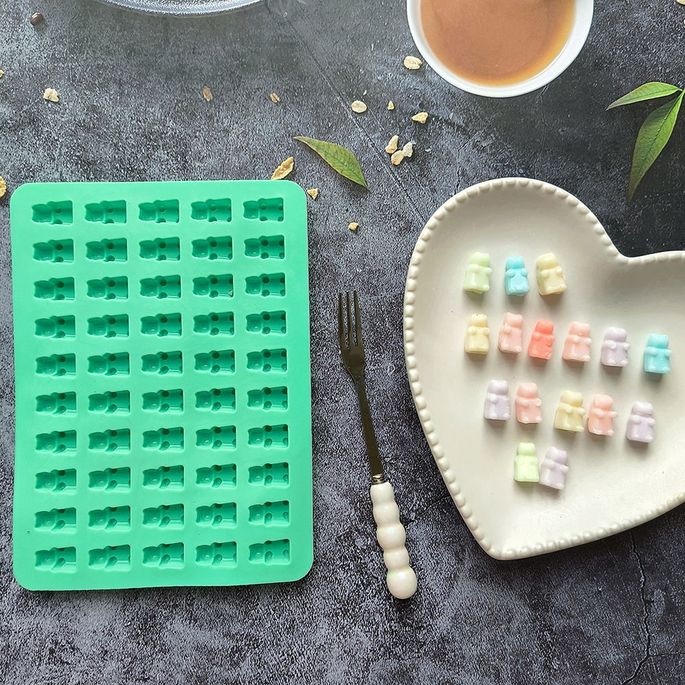 50 Bear 300 Silicone Cookie Chocolate Mold diy Candy Pudding Cake Decoration Kitchen Baking Utensils