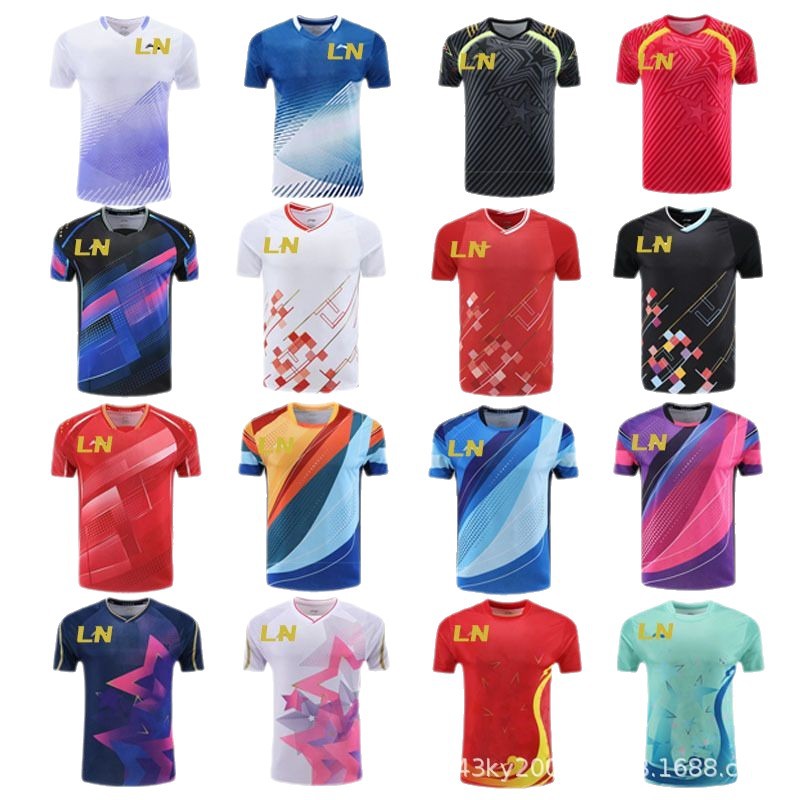 Summer New Style Table Tennis Clothes Quick-drying Breathable Men's and Women's Children's Short-sleeved Competition Training Clothes Sportswear Printing