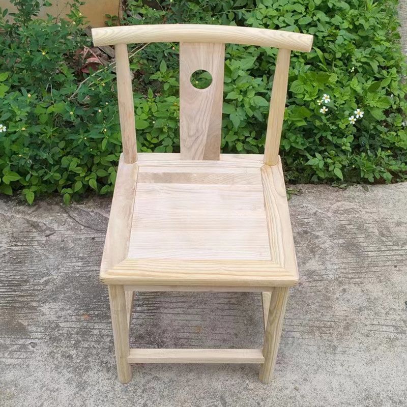 Solid Wood Antique Chair, Southern Elm Hoop Chair, Official Hat Chair, Crescent Chair, Teacher Chair with Tea Table Combination, White Embryo Bulk