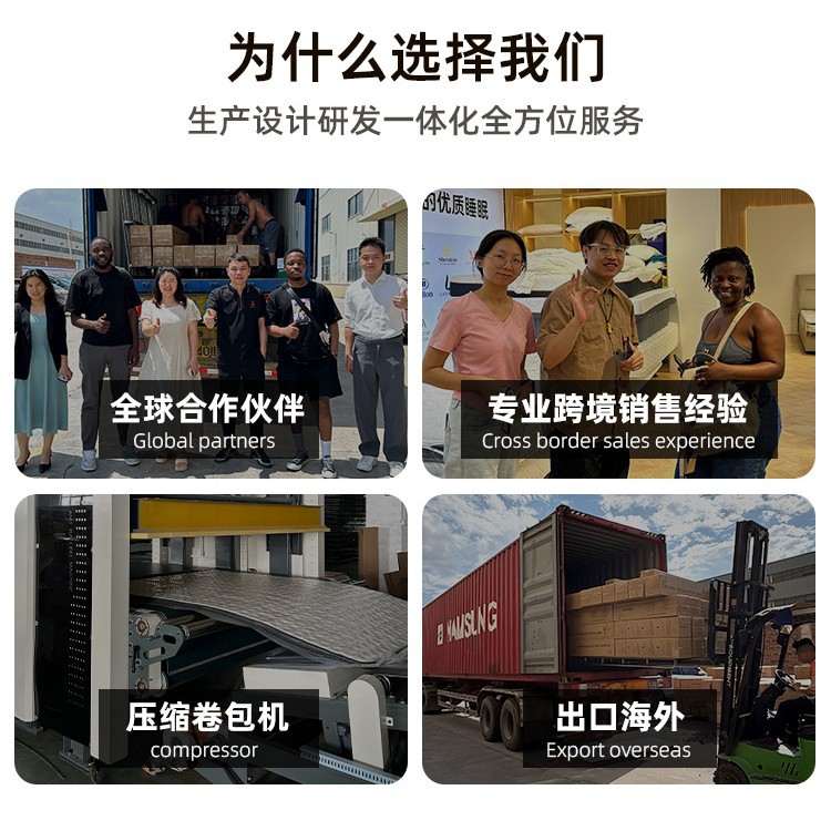 Cross-Border Memory Foam Pocket Spring Mattress with Orthopedic Compression Roll Packaging, Independent Spring 32cm Thickened Mattress, Silent