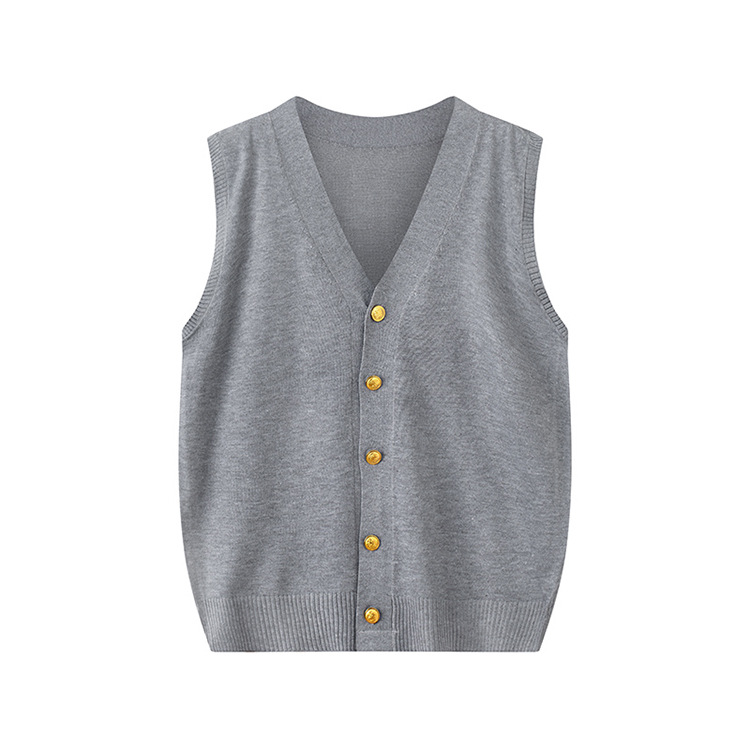 Jk Uniform Cardigan Korean Style Spring and Autumn Vest Knitted Vest Jacket College Style Soft Waxy Knitted Small Vest