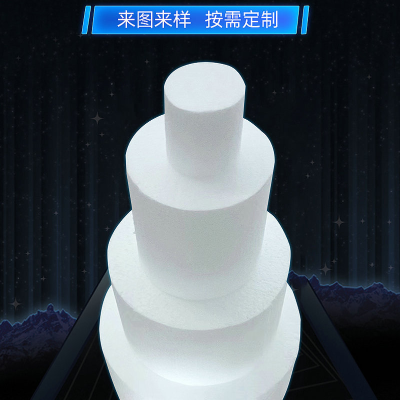 Supply high-density foam cylindrical cake model fondant decorating practice baking foam model