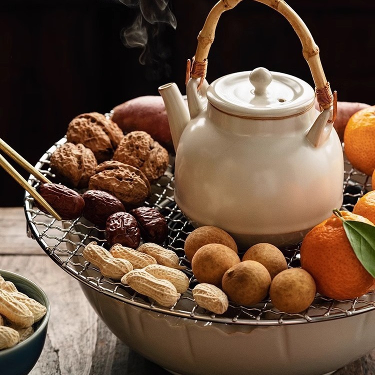 Electric ceramic stove for tea cooking household plug-in complete set Ru kiln ceramic stove simple teapot tea maker Beam Pot suit