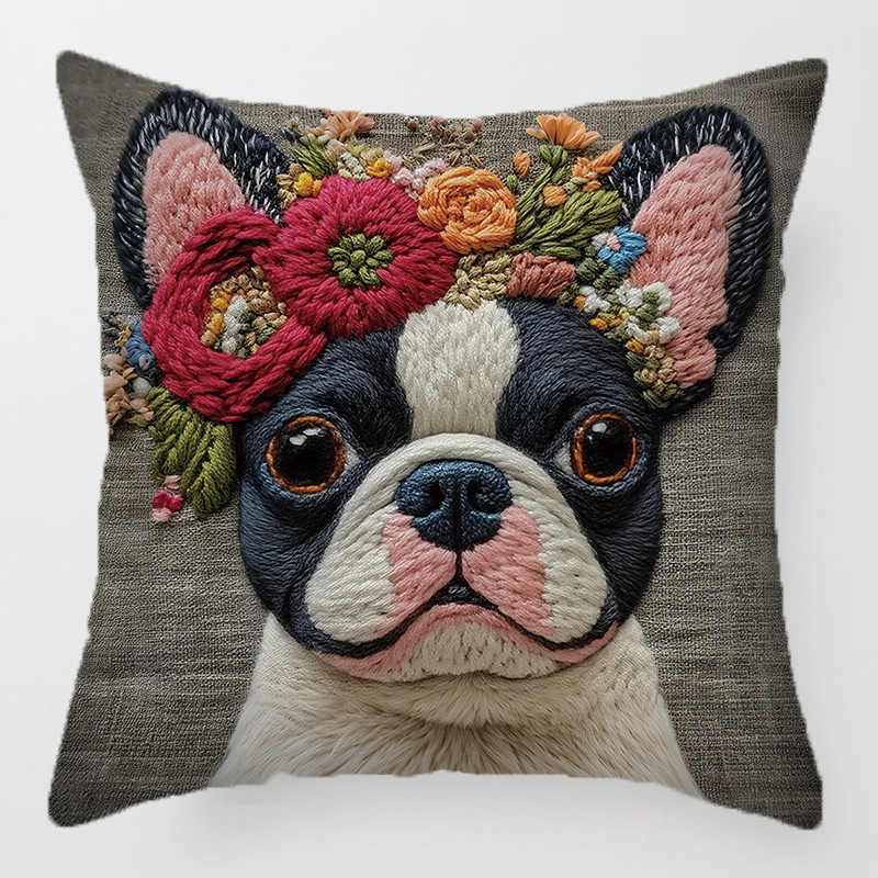 Temu New Retro Elephant Imitation Embroider Pillow Case Bohemian Style Sofa Printed Pillow Cushion Wholesale