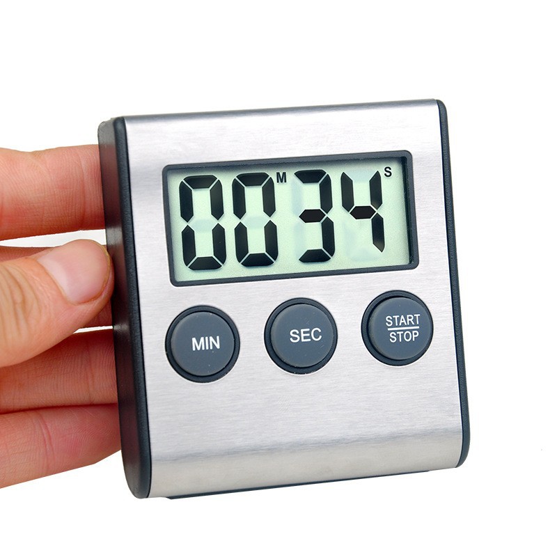 Foreign trade cross-border electronic kitchen timer timer stainless steel reminder student timer Amazon