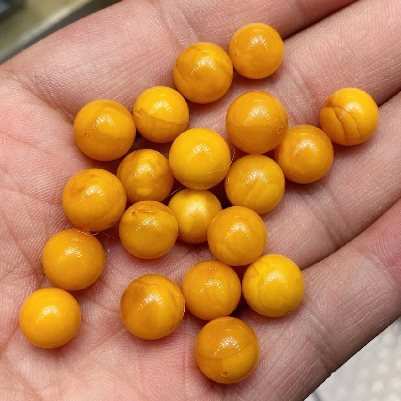 5 to 15 mm Wholesale Natural Old Wax Loose Beads Accessories Beeswax Loose Beads Beeswax Single Bead Demon Flower Old Beeswax Loose Beads