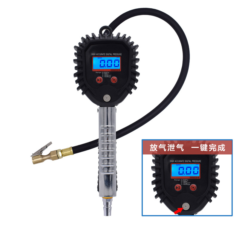 High-Precision Inflatable Tire Pressure Gauge with Oil Tire Pressure Gauge Car Tire Pressure Monitoring Digital Display Mechanical Tire Pressure Gauge